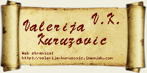 Valerija Kuruzović vizit kartica